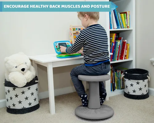 Vista 4 de Studico ActiveChairs Taburete Tambaleante para Niños, Asiento Flexible para Aula Mejora la Concentración, Postura y Ayuda con TDAH/TDA. Saca