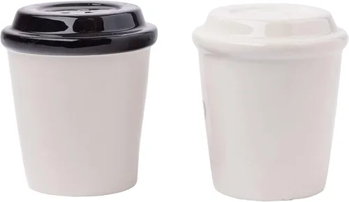 Vista 2 de Silver Buffalo Friends Central Perk To-Go - Salero de cerámica y pimentero