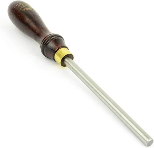 Crown Tools 377W / Big Horn 20260 - Rascador de gabinete con mango de madera de haya manchada oscura