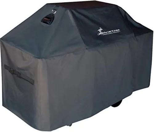 Vista 7 de Funda para parrilla de gas Montana Premium. Tecnología de ventilación de flujo interior, resistente, UV, resistente al agua y a las grietas en frío.