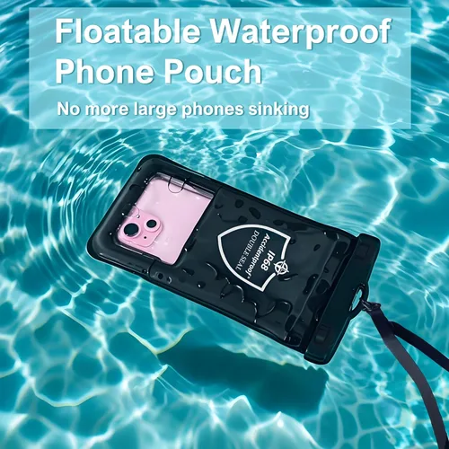Vista 2 de AiRunTech Bolsa impermeable grande para teléfono, accesorios esenciales para río y lago, protector para iPhone Passport Money, imprescindibles