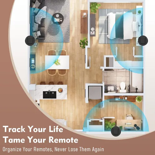 Vista 7 de YYILIS Soporte magnético para control remoto de 6.5 pies, paquete de 3 correas elásticas para control remoto con correa ajustable e imanes dobles