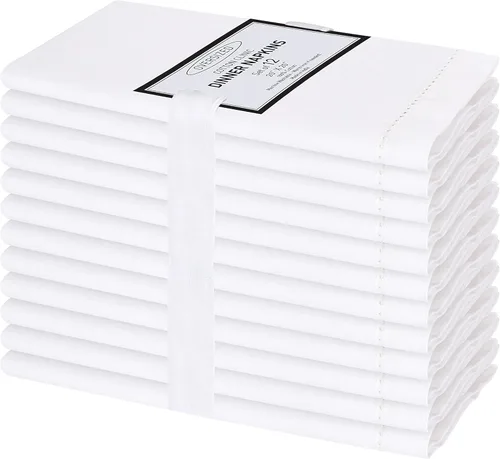 Vista 12 de Cotton Clinic Servilletas de tela – Lino de mesa perfecto para uso diario – Suave duradero lavable – Ideal para fiestas, bodas, granja, Navidad