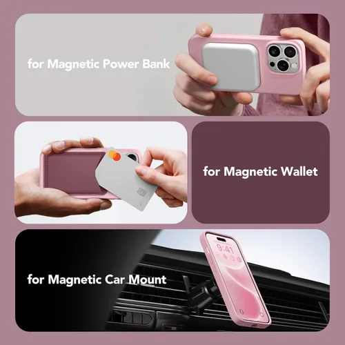 Vista 129 de GONEZ Funda magnética para iPhone 14, compatible con Magsafe, con protector de pantalla + protector de cámara, forro de microfibra antiarañazos