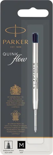 Vista 8 de Parker Quinkflow - Recambio de tinta para bolígrafo, punta media, color negro (paquete de 2)