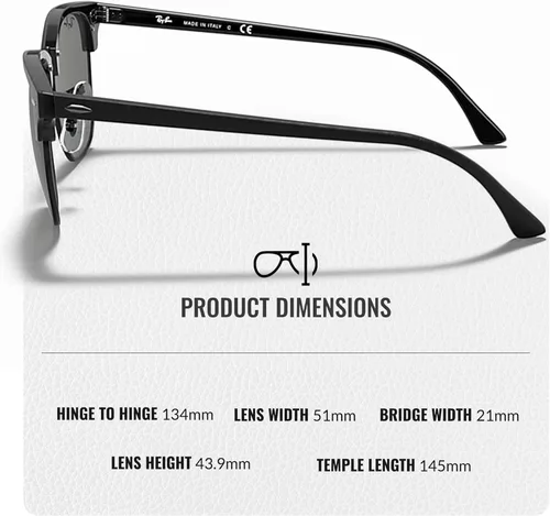 Vista 5 de Ray-Ban RB3016 CLUBMASTER MARBLE Gafas de sol de forma cuadrada con kit oficial de gafas