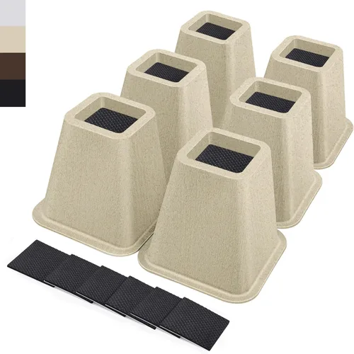 Vista 15 de ANNKUT Elevadores de cama resistentes de 6 pulgadas, elevadores de muebles para escritorio, silla, mesa o sofá, elevadores de sofá, soporta hasta