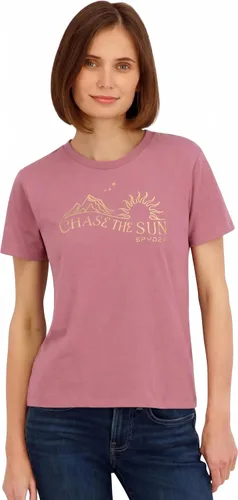 Vista 7 de Spyder Camiseta de manga corta con estampado de sol metálico para mujer Negro