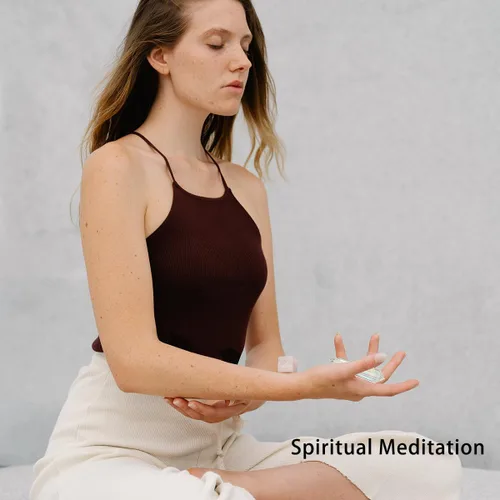 Vista 2 de Varita de cristal de corte Vogel de 2 pulgadas, 24 caras, cristales de corte Vogel, cristal transparente de doble terminación, cristal natural