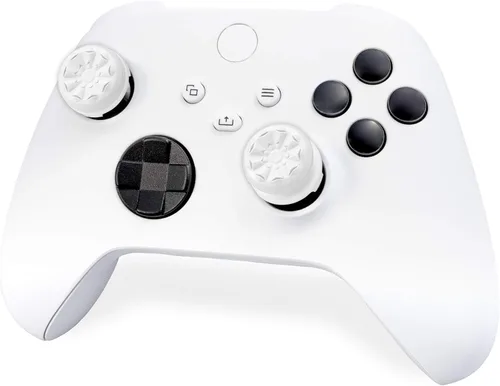 Vista 6 de KontrolFreek FPS Freek Galaxy White para Xbox One y Xbox Series X Controller Pulgares de rendimiento 1 tiro alto 1 tiro medio blanco