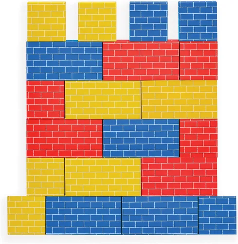 Bankers Box at Play Bloques de construcción de cartón, paquete de 20, bloques de juguete Montessori grandes y medianos para niños y familias