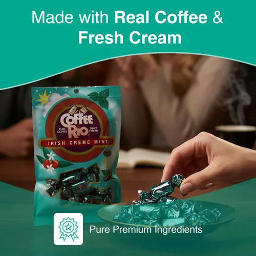 Vista 6 de Coffee Rio Irish Creme - Caramelos de café con menta, paquete de 3 (5.5 onzas cada uno), caramelos duros envueltos individualmente mezclados