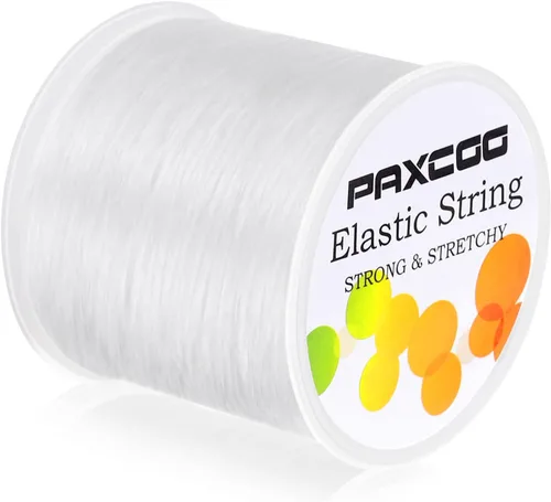 Vista 10 de PAXCOO 1.4 MM de cuerda elástica para pulseras, cuerda mágica elástica para pulseras de la amistad, collares, cuentas de arcilla, cuentas de pony