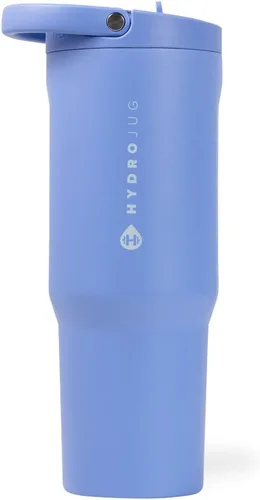 Vista 27 de HydroJug Sport - Vaso de acero inoxidable con popote, aislado al vacío, botella de agua a prueba de fugas de 20 onzas, diseño ergonómico