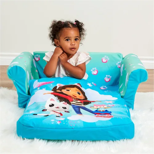 Vista 15 de Marshmallow Cocomelon - Sofá cama 3 en 1 para bebés, sofá convertible para niños, sofá cama y tapete de espuma para siesta con manta adjunta