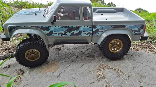 Vista 4 de Juego de calcomanías de cuerpo para Element RC Enduro Sendero Escala 1/10 Radio Controlado Rock Crawler (Camuflaje Azul)
