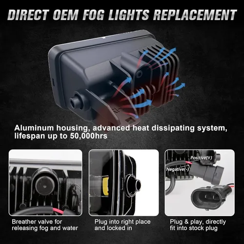 Vista 6 de Luces antiniebla LED, lámparas de parachoques, conjunto de reemplazo para Ford F150 2006 2007 2008 2009 2010 2011 2012 2013 2014 F150