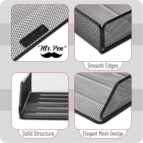 Vista 3 de Mr. Pen Mesh Desk Organizer - Single Tray with Letter Tray, File Holder for Desk Paper Management