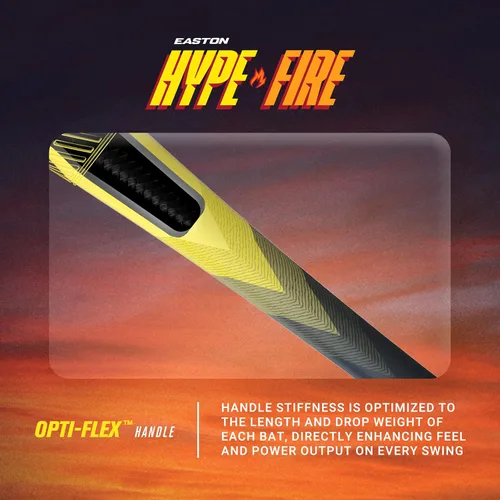 Vista 4 de Easton Hype FIRE bate de béisbol USSSA Drop -5/-8/-10 Barril de 2 3/4" Compuesto de 2 piezas