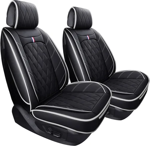 Vista 11 de Fundas para asientos delanteros de capitán, impermeables de piel universal, compatibles con Honda Civic CRV, Toyota 4Runner, Corolla, Pilot, Rogue