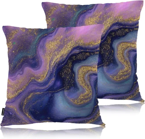 Vista 14 de Swono Juego de 2 fundas de almohada decorativas con flores de hiedra, fundas de almohada de flores abstractas con flores de granja para sofá, cama