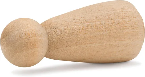 Vista 5 de Muñecas de madera sin terminar de 2 pulgadas, con forma de mamáángel, paquete de 25 clavijas de madera de abedul para manualidades, figuras
