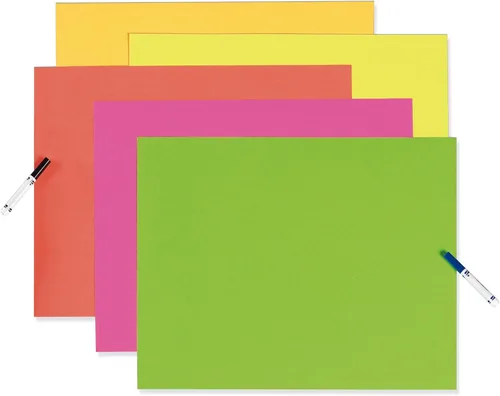 Vista 17 de UCreate Tablero de póster con revestimiento de neón, 5 colores surtidos, 11 Varios