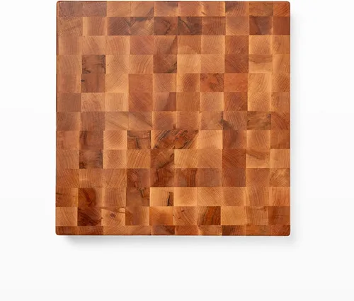 John Boos CCB Series Tabla de cortar cuadrada de madera de arce de 18 x 18 pulgadas - 2.25 pulgadas de grosor, bloque de carnicero reversible de 22