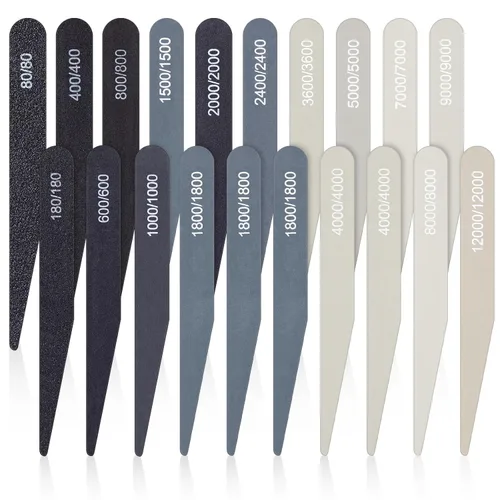 Vista 13 de Honoson 20 unidades de palos de lijado para modelos de plástico 3D, palos de pulido surtidos de metal y madera, accesorio para modelos
