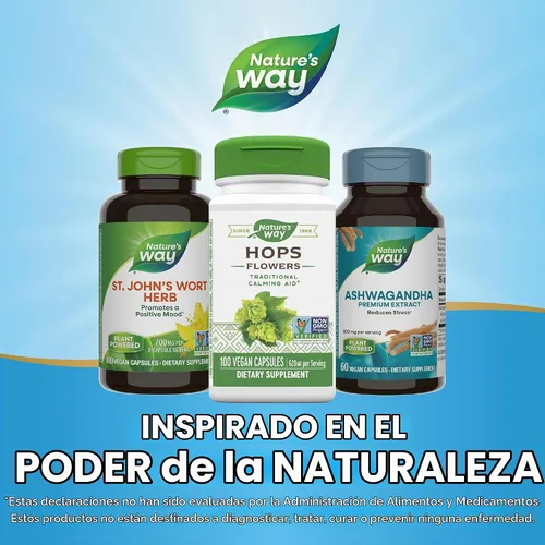 Vista 6 de Nature's Way Flores de lúpulo de hierbas prémium 620 mg por porción 100 Vcaps