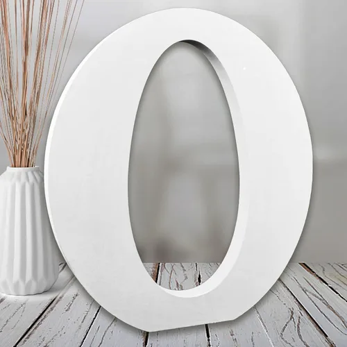 Vista 32 de AOCEAN Letras de madera blanca de 8 pulgadas, letras de madera sin terminar para pared, letras decorativas de pie en rodajas, decoración de tablero