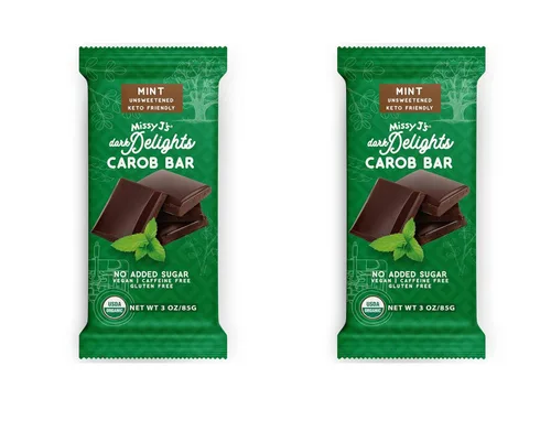 Vista 11 de Missy J's Barras orgánicas de coco y almendra, paquete de 2, algarroba hecha con azúcar de coco, veganas y sin gluten, sustituto saludable sin