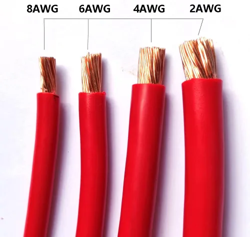 Vista 6 de Juego de cables de batería 4AWG de 12 pulgadas, cable de alimentación de inversor de batería, cables puente de 12 pulgadas con terminales