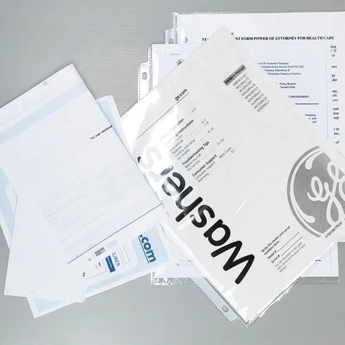 Vista 5 de Divisores de pestañas de índice de documentos para propietarios de casas: juegos de 9. Preimpresos con categorías útiles para mantener tus papeles