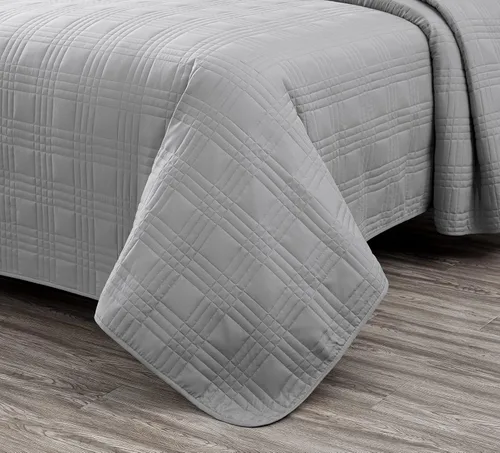 Vista 5 de Chezmoi Collection - Juego de colcha de 3 piezas de gran tamaño Kingston