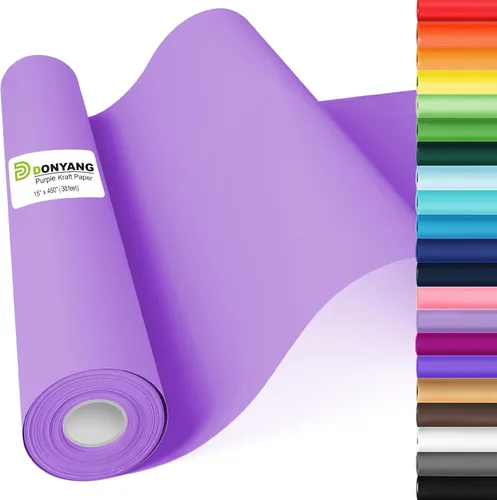 Vista 11 de Papel de regalo negro de 15 x 390 pulgadas, rollo de papel kraft para tablón de anuncios, papel de arte, caballete de póster, rollo de papel