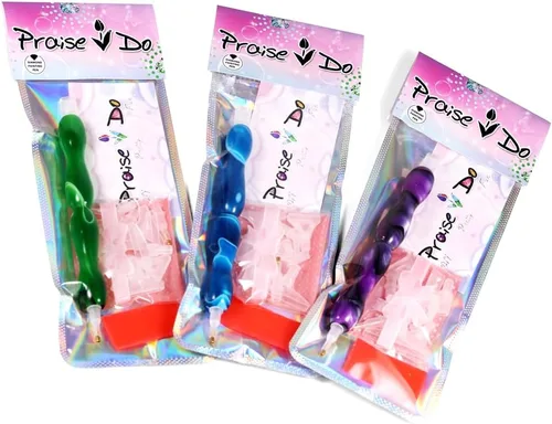 Vista 5 de Praise V Do Kit de accesorios de herramienta de bolígrafo de perforación de pintura de diamante, selector de gemas de diamantes de imitación para X