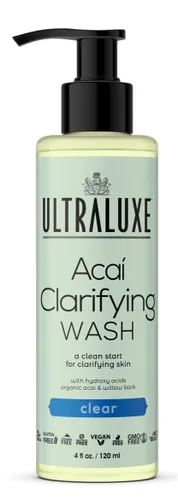 ULTRALUXE SKIN CARE Acai Clarifying Wash, 4 onzas líquidas