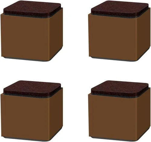 Vista 8 de Square Furniture Legs,Carbon Steel Sofa Legs,Self Adhesive Replacement Legs for Bed,Dining Table,Cabinet,Stand,Brown,2000kg Capacity,Set of 4