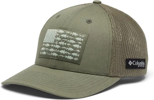 Vista 3 de Columbia Gorra de malla PFG con diseño de bandera de peces de Canadá