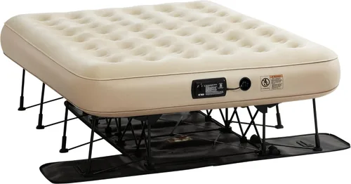 Vista 9 de Simpli Comfy Cama EZ Queen de Aire Autoinflable con Marco Integrado, Bomba y Estuche con Ruedas, Cama de Aire Hinchable y Rodante con Ruedas