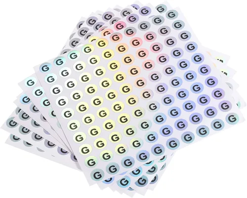 Vista 15 de MECCANIXITY Adhesivos con letras mayúsculas láser, letras mayúsculas de 3/8 pulgadas, letras del alfabeto E redondas, calcomanías reflectantes