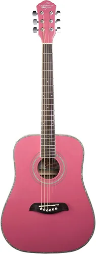 Vista 4 de Oscar Schmidt OG1FYS-A-U Guitarra Acústica Dreadnought de Tamaño 3/4 (Brillo Alto) Sunburst Amarillo Flamenco