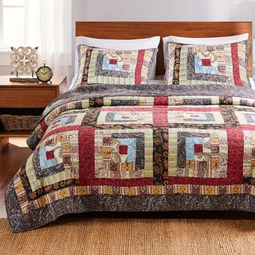 Vista 20 de Greenland Home Colección de edredón 100% algodón, prelavado, juego de edredón reversible, 2 piezas, individual/XL, Bliss