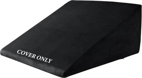 HOMBYS Funda de almohada de terciopelo ultra suave con diseño de cremallera, extraíble y lavable a máquina (negro, 25 x 25 x 8 pulgadas)