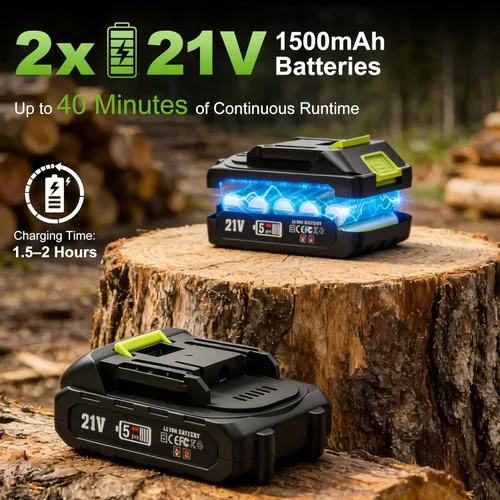 Vista 5 de Sierra eléctrica de poste para podar árboles, mini motosierra de 8 pulgadas con poste de extensión, podadora de ramas de árbol a batería, sierra