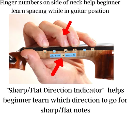 Vista 6 de Fantástica guía de dedos para violines adultos principiantes Instrumentos musicales de cuerda Calcomanías de diapasón y diapasón para aprender