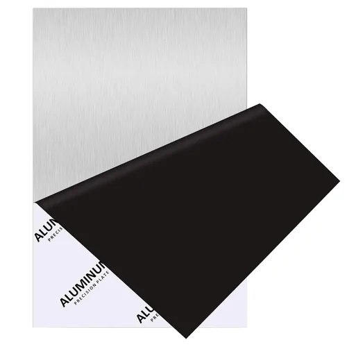 Vista 11 de Paquete de 2 chapas de aluminio 6061 de 12 x 12 x 1/8 pulgadas, placas de aluminio resistentes con película protectora, panel plano plano de 0.118