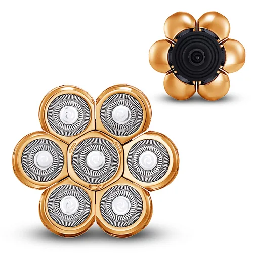 Vista 2 de Cabezal de repuesto para afeitadora eléctrica de 6 cabezales, 6 cuchillas de repuesto 6D, cabeza de afeitadora calva, 6 cabezales, cabezal