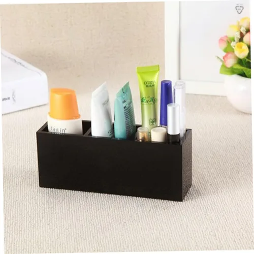 Vista 6 de Slot Acrylic Makeup Brush Organizer for Desktop Stylish Cosmetics Holder for Brushes Eyeliners and Accessories Compact and Sturdy Design for Vanity